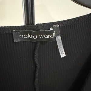 Naked Wardrobe Classic Black Ribbed Jumpsuitm